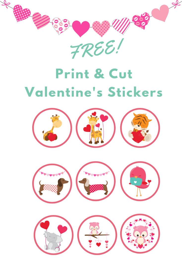 Free Printable Valentine's Day Stickers - Crafting a Family Dinner