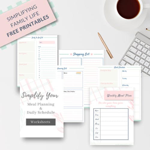 Free! Meal Planning Worksheets Free! Daily Productivity Planner