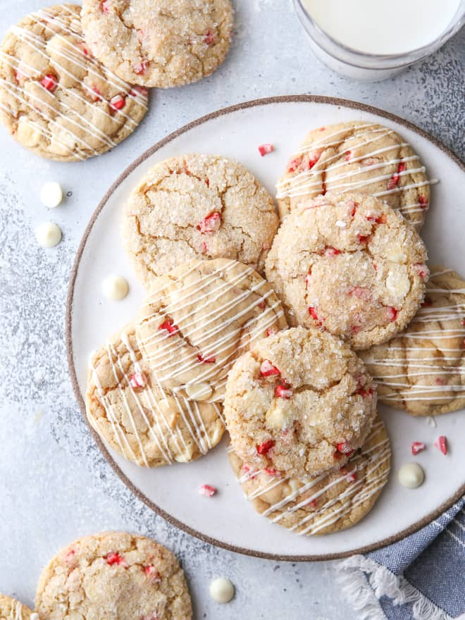 white chocolate peppermint cookies