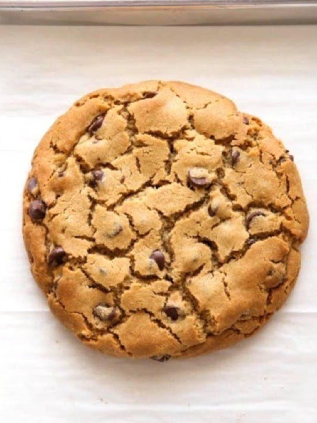 one giant chocolate peanut butter cookie