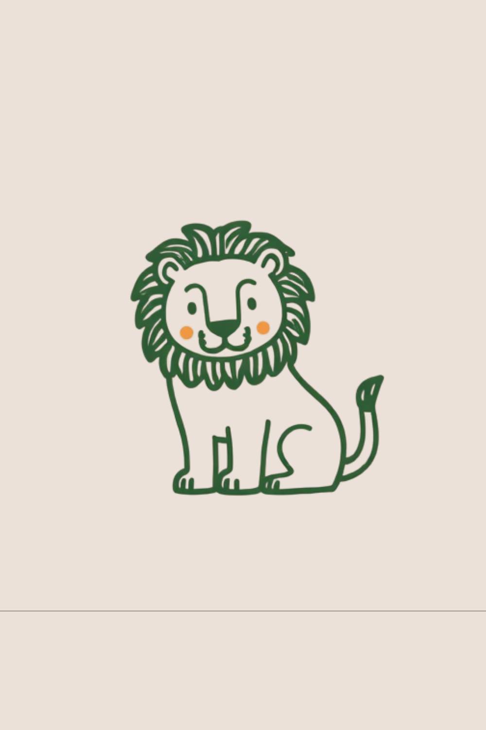 hand-drawn lion