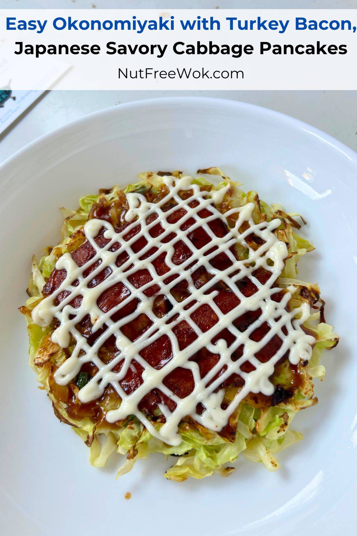 Okonomiyaki, Japanese savory pancakes ready to eat