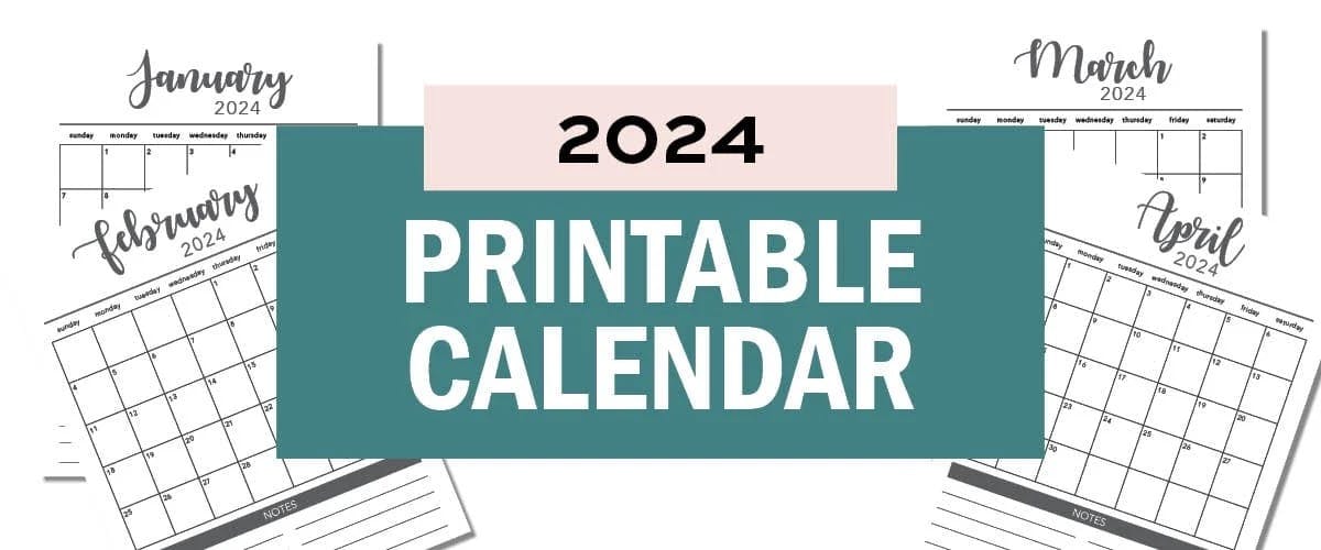 FREE 2024 Printable Calendar Template - I Heart Naptime