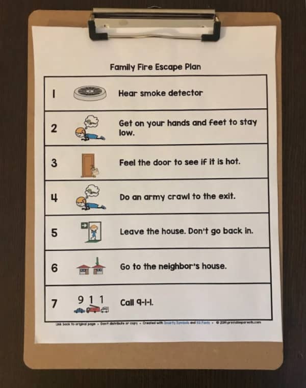 Fire Escape Plan printable