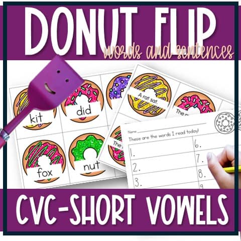 Donut game for cvc short vowel words