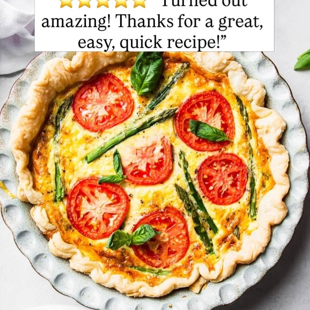 tomato and asparagus quiche 
