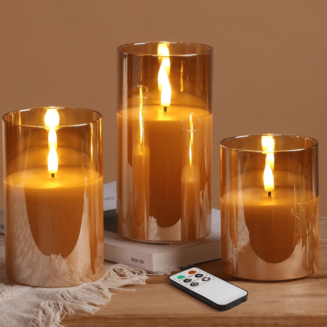 flameless pillar candles 
