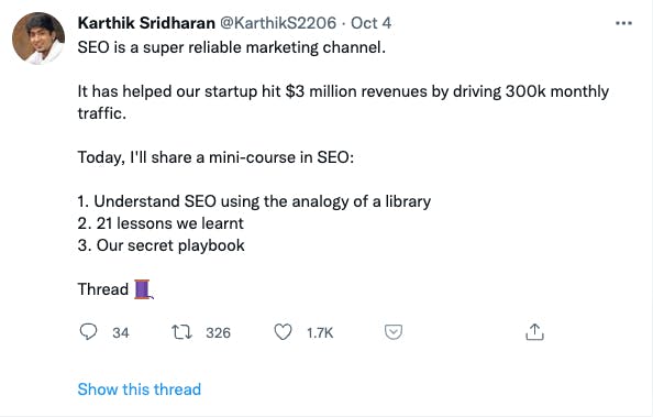 Seo is a super reliable marketing channel
