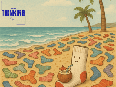 Socks on a beach
