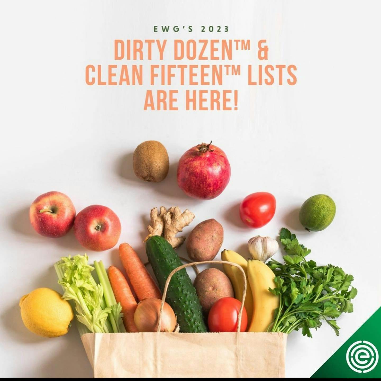 The 2023 EWG Shoppers Guide is out, revealing the most and least pesticide-contaminated conventionally grown fruits and vegetables. Did any of your favorites make the list? 😮 Read more about this year's Dirty Dozen™ and Clean 15™ lists >> link in our bio!

Repost from @environmentalworkinggroup 

•
•
•
#ewg #environmentalworkinggroup #dirtydozen #cleanfifteen #clean15 #pesticides #pesticide #healthy #wellness #health #USDA