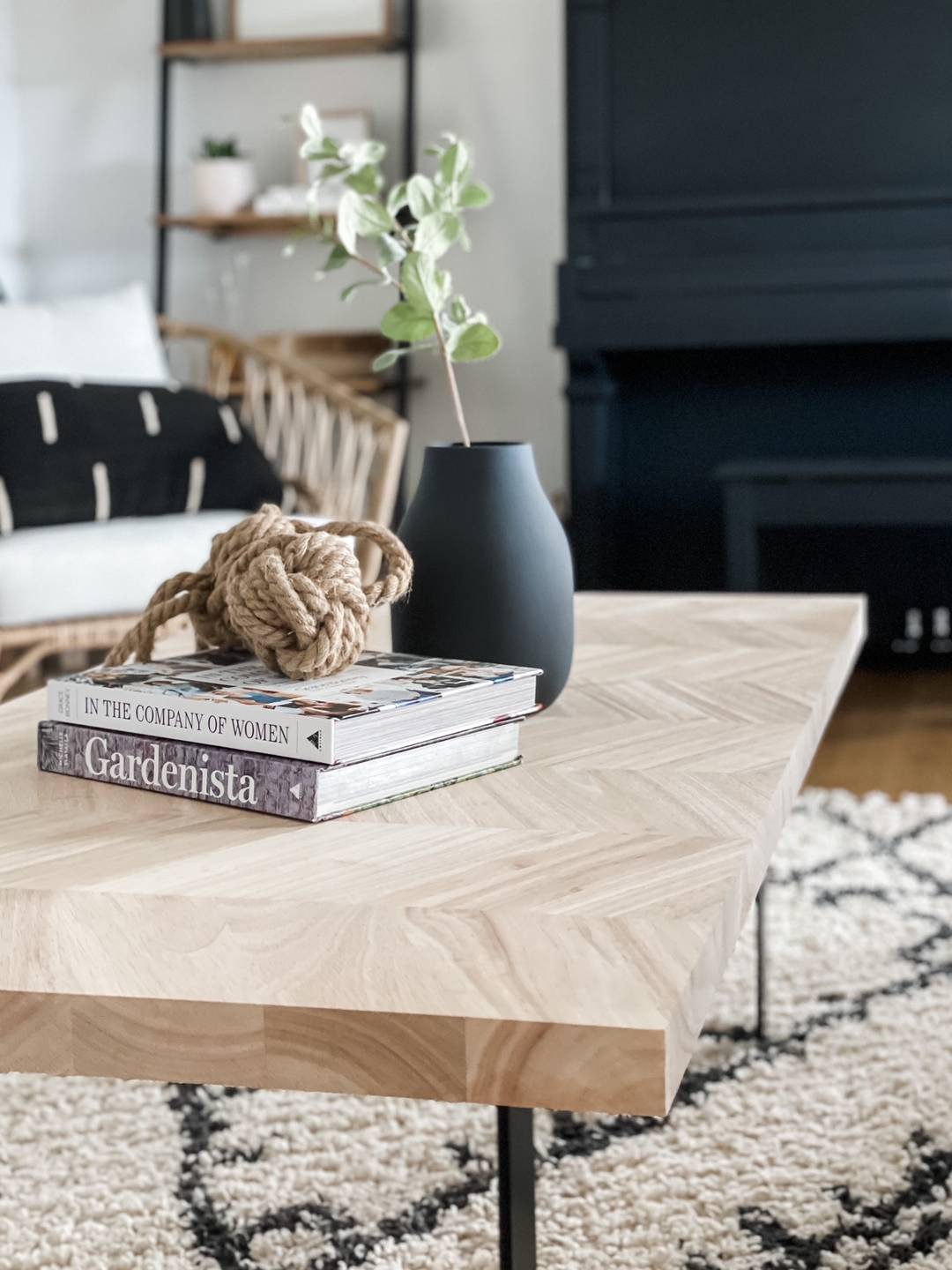 coffee table with decor