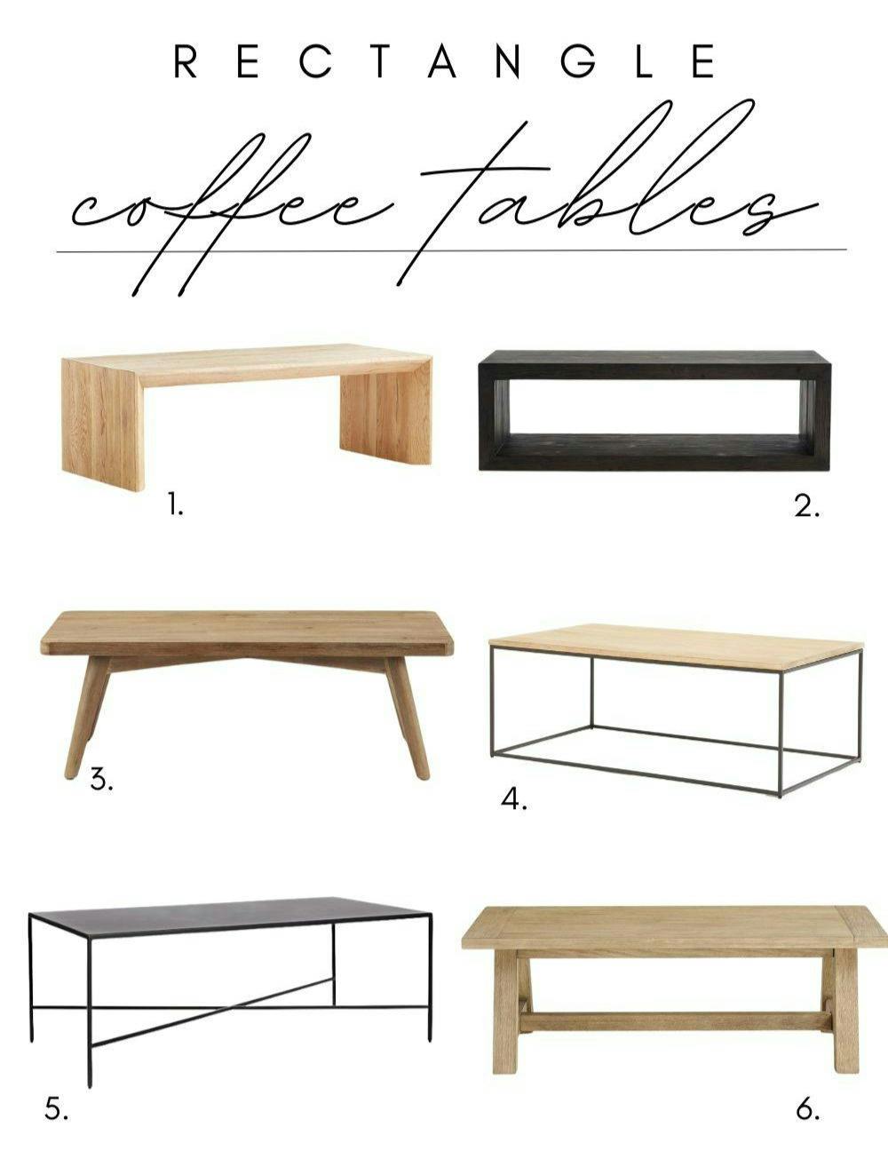 rectangle coffee tables