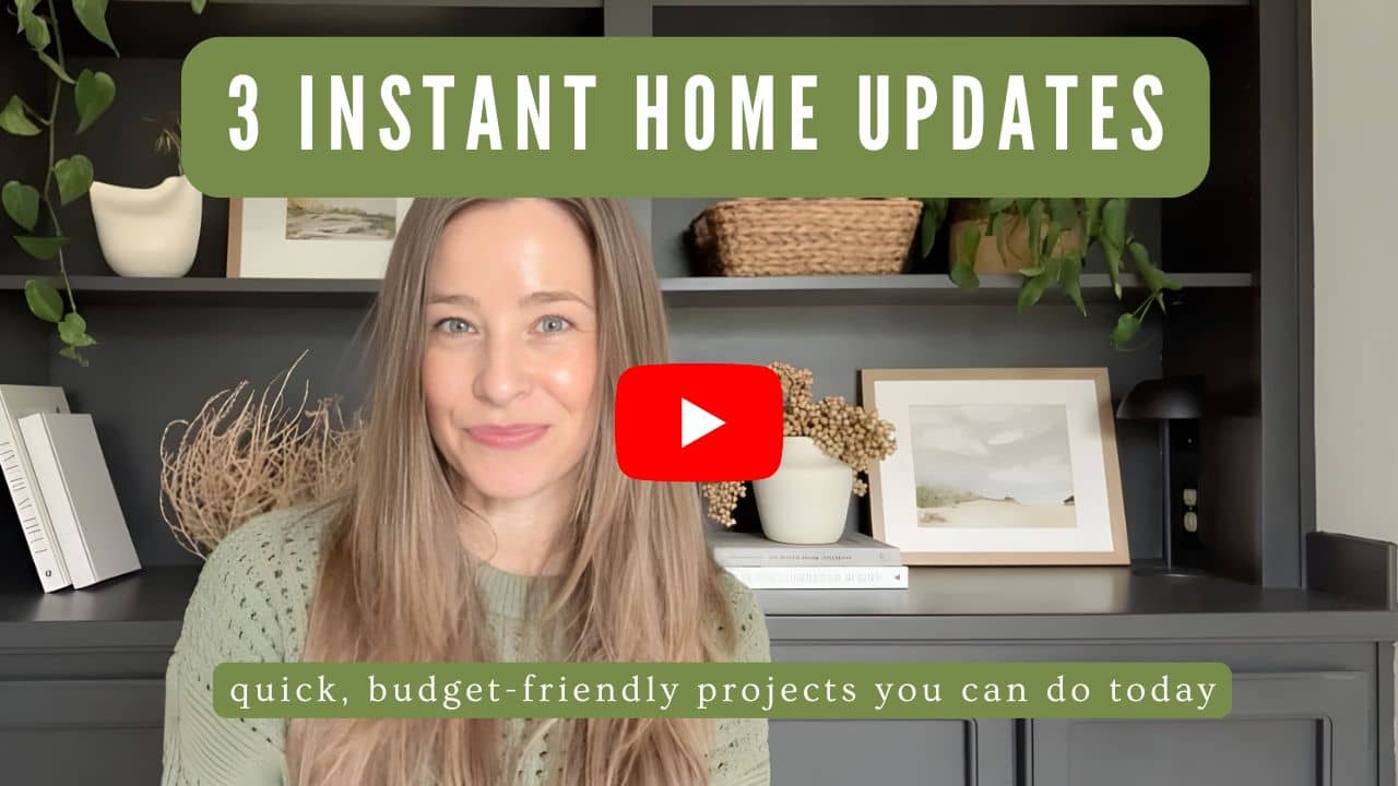 woman with text overlay: 3 instant home updates