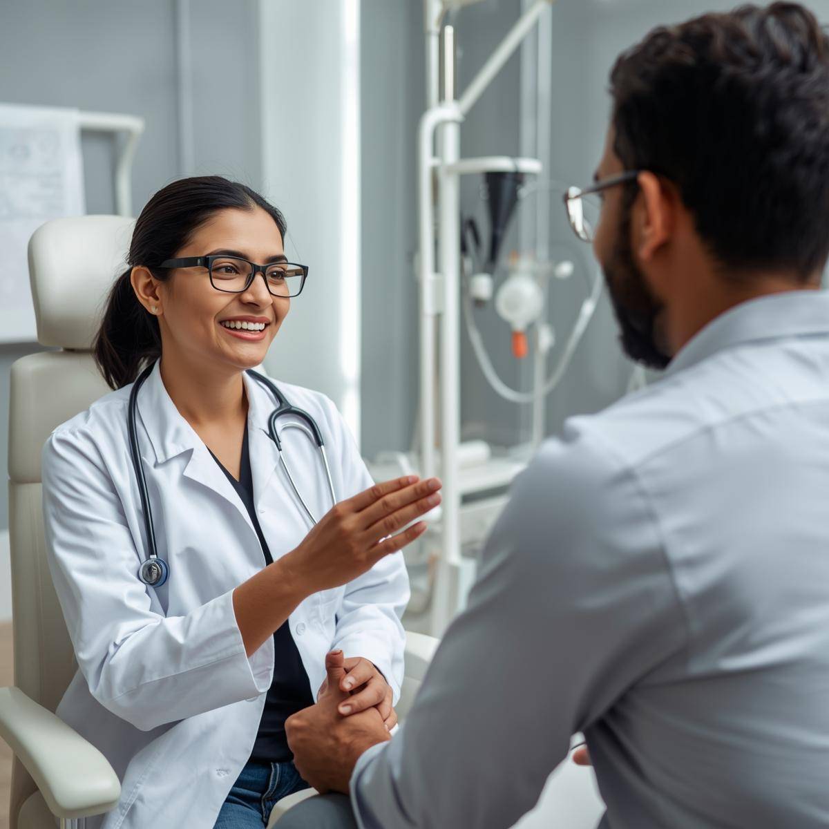 Patient Using Humor at Doctor Appointment