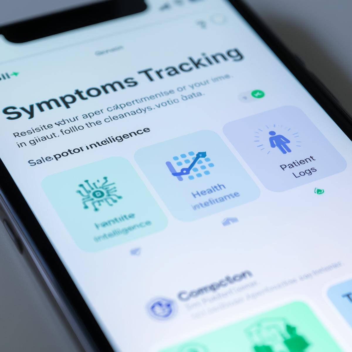 Phone with Symptom Tracking App