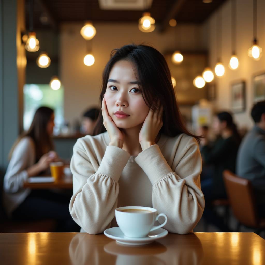 a woman with chronic illness out for coffee