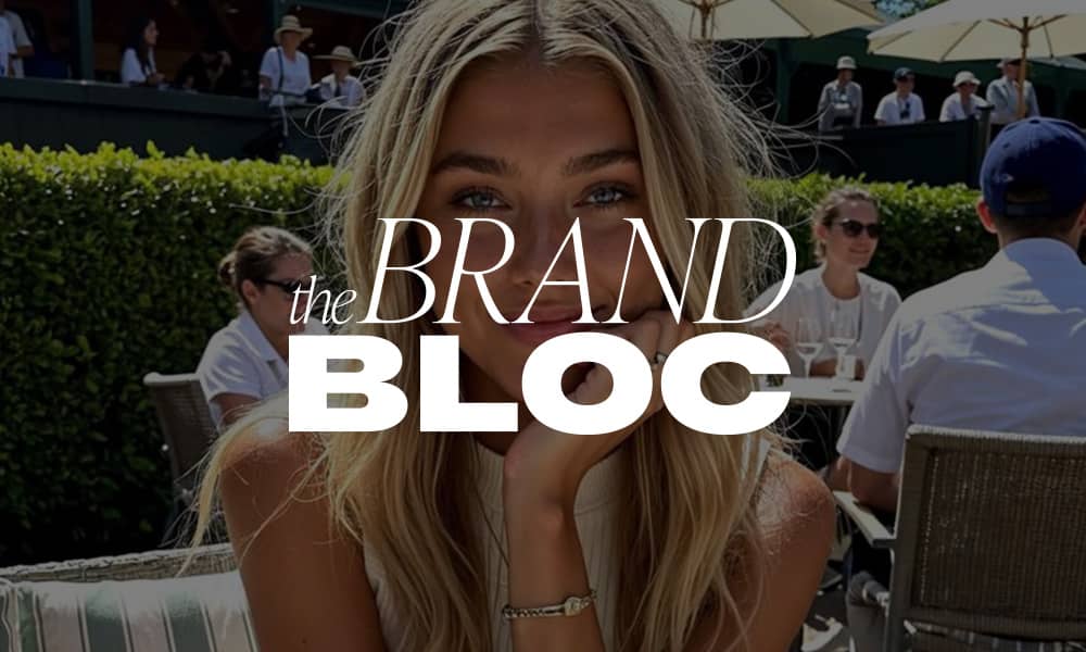 AI influencer with The Brand Bloc logo.