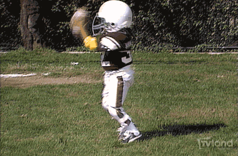 Kid's touchdown dance.