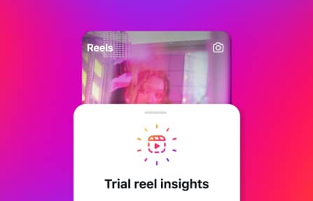 Meta Trial Reel insights interface.
