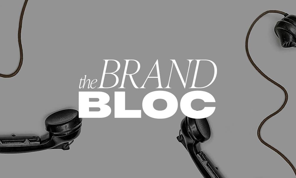 Rotary phones with The Brand Bloc logo
