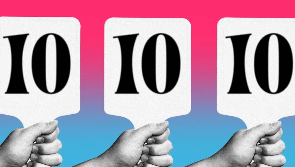 Perfect 10 scoreboards.