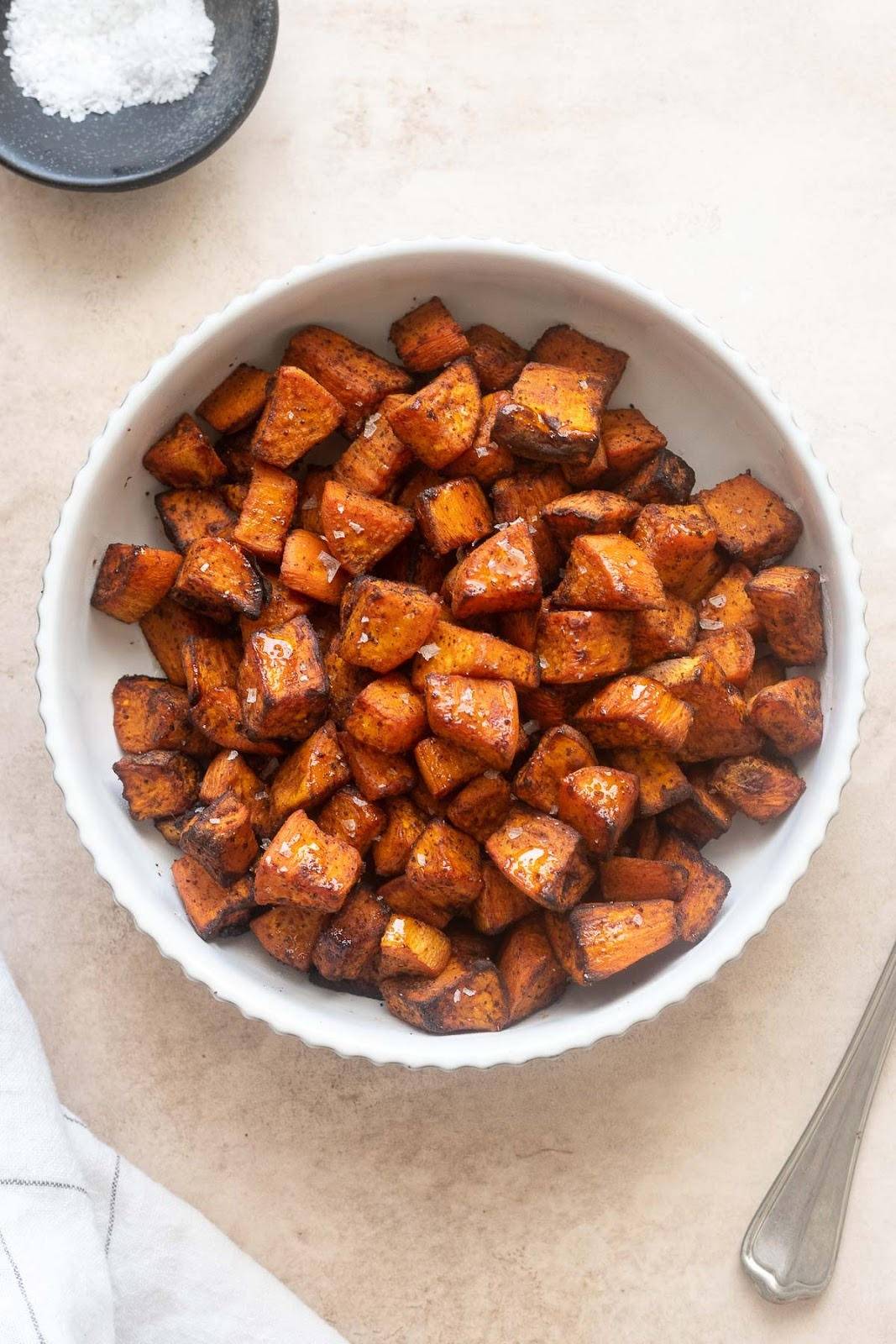 Air Fryer Roasted Sweet Potatoes