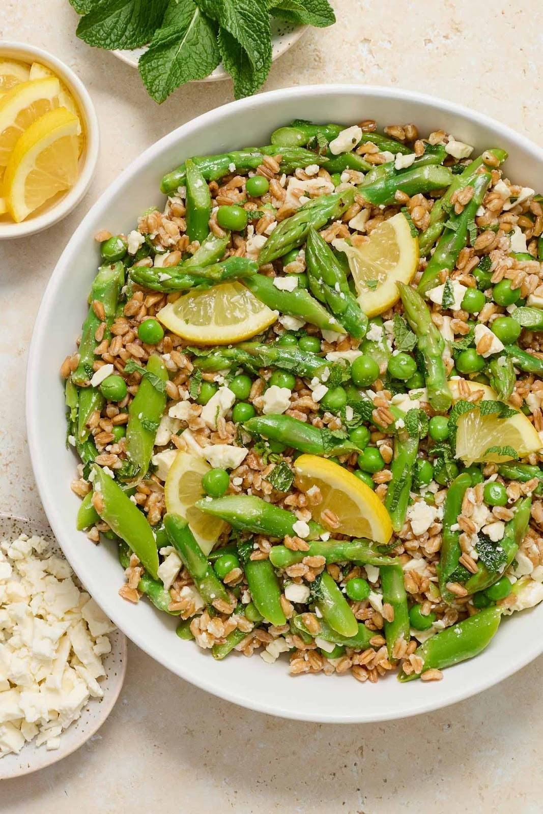 Spring Farro Salad with Feta 