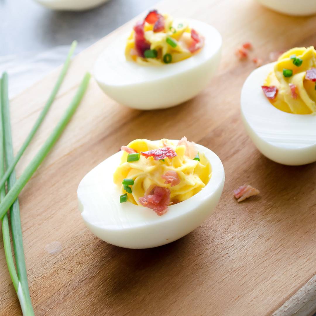 Bacon deviled eggs