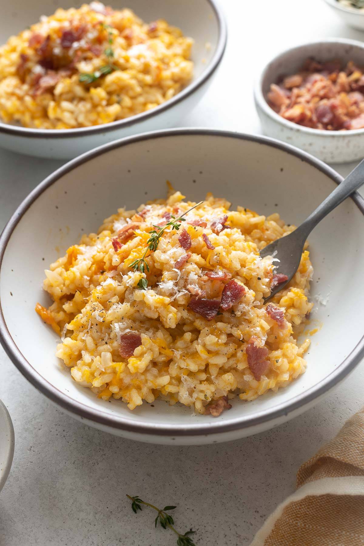Pumpkin Risotto with Bacon