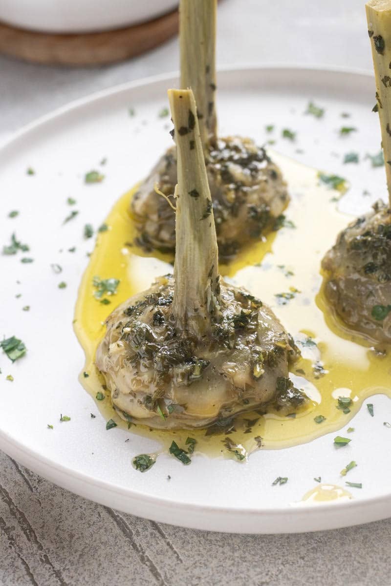 Roman Artichokes (Carciofi alla Romana)