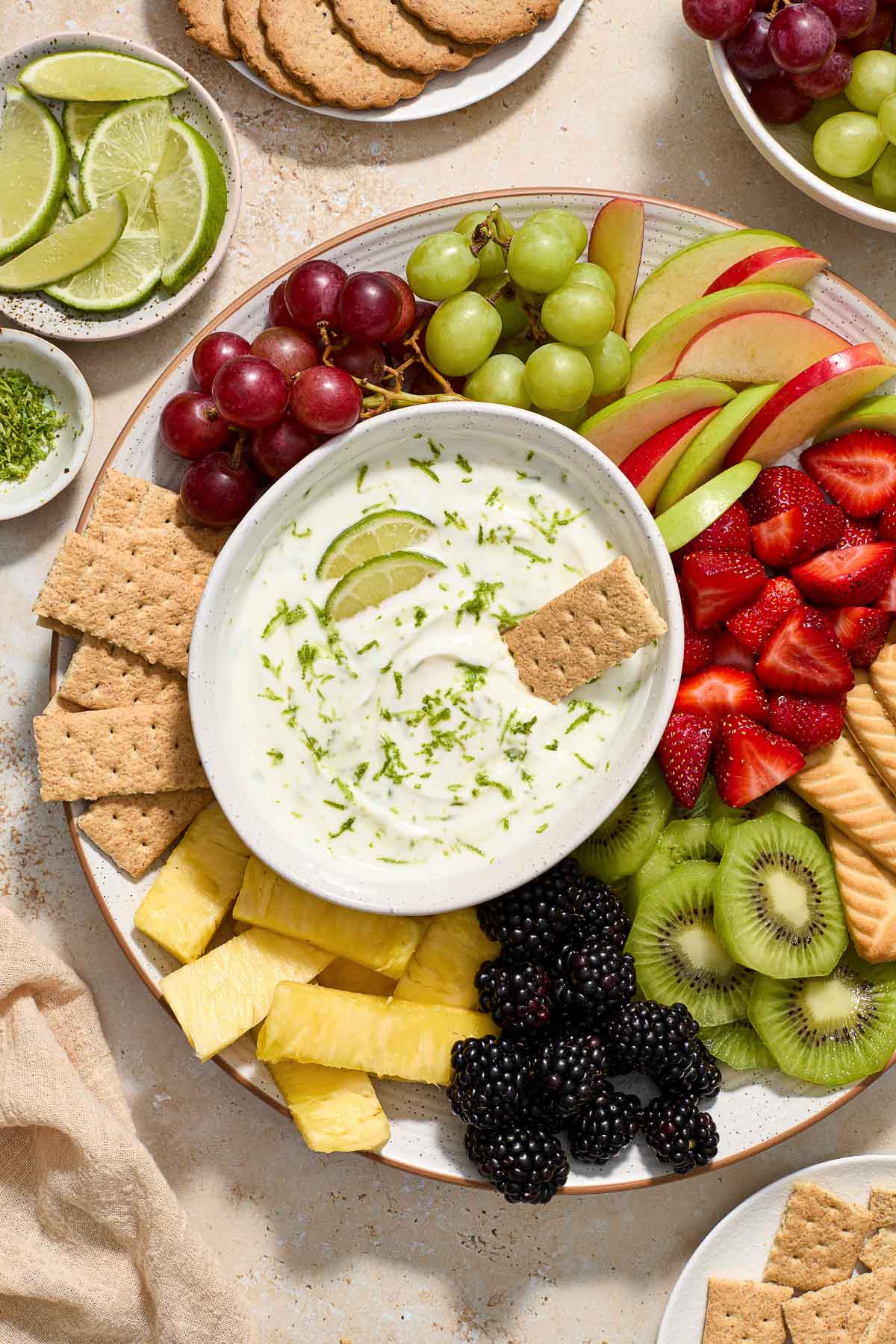 Key lime yogurt fruit dip