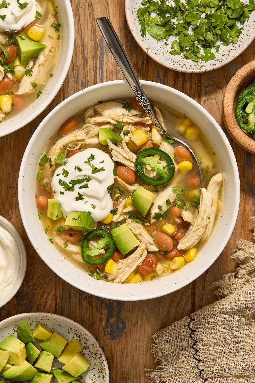 Green Enchilada Chicken Soup