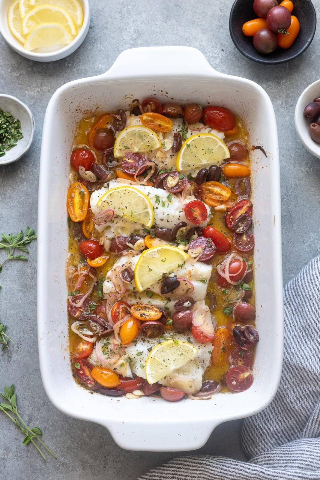 Mediterranean Baked Cod