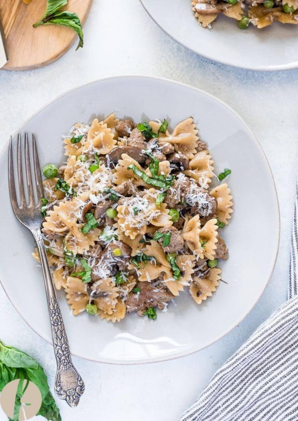 One Pot Italian Sausage Bow Tie Pasta