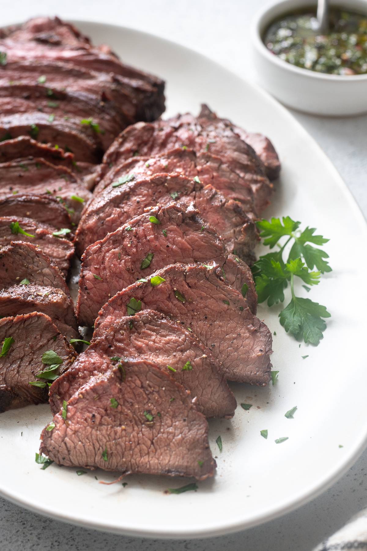 Grilled tri tip roast