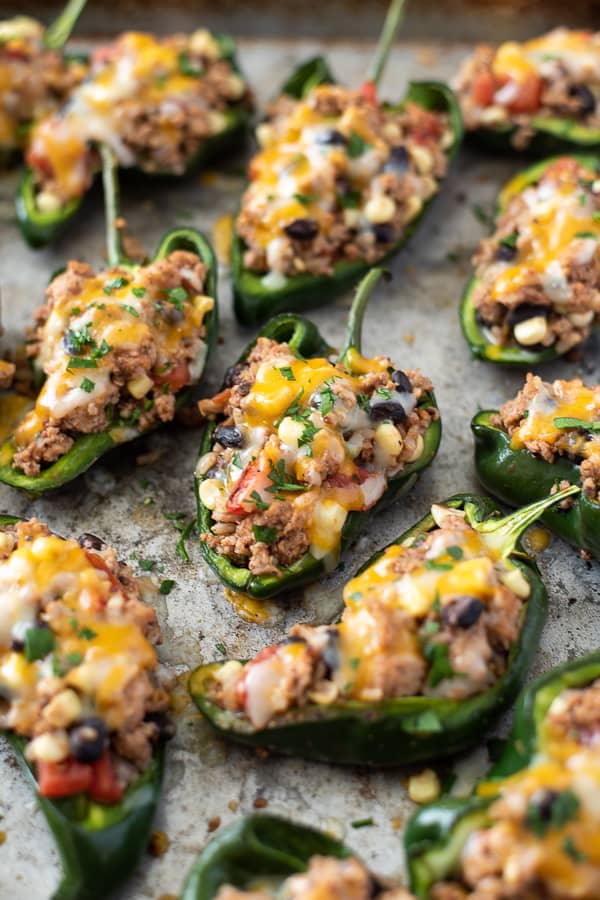 Stuffed poblano peppers