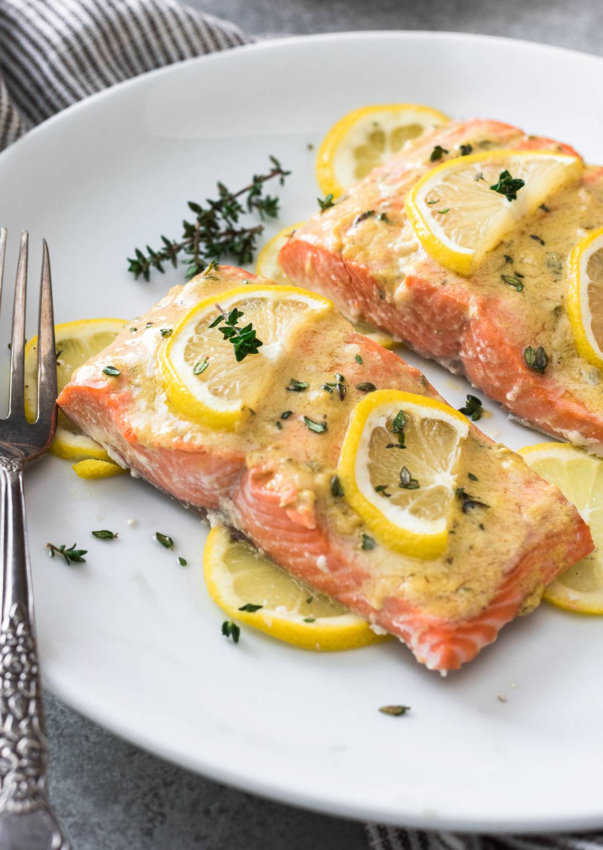 Lemon dijon baked salmon