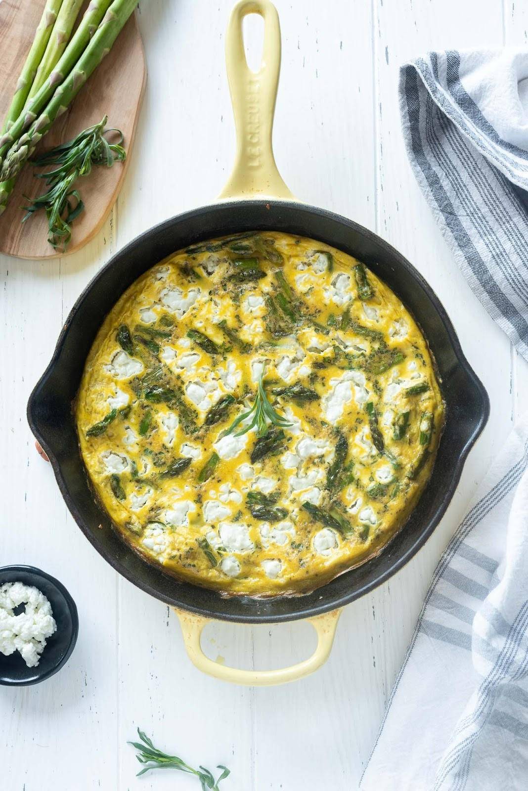 Asparagus Frittata with Goat Cheese