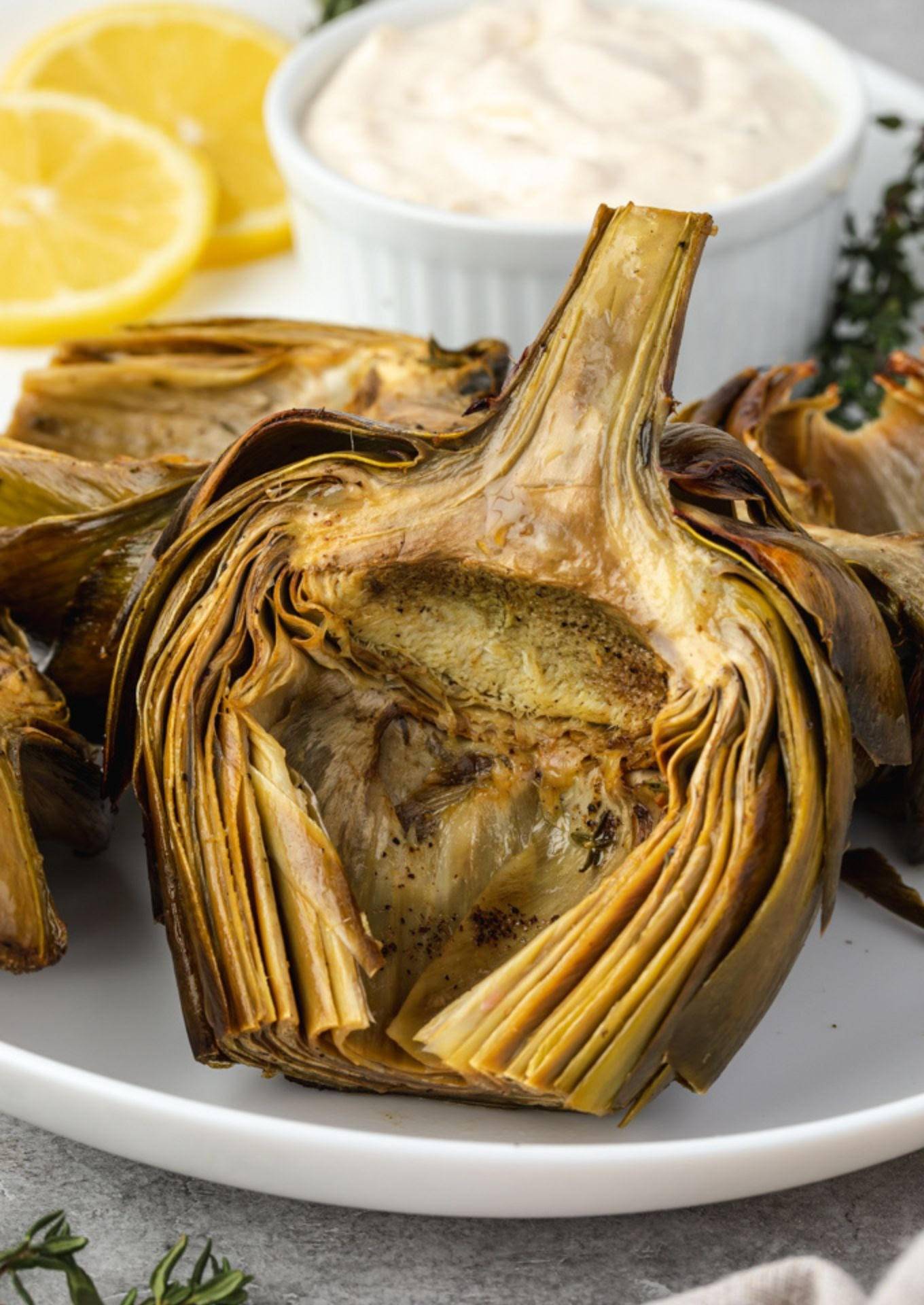 Roasted artichokes