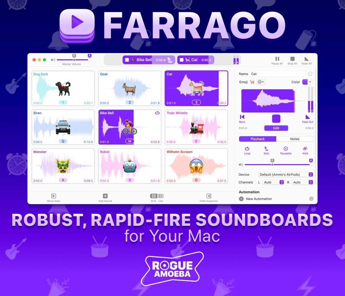 Farrago: Robust, rapid-fire soundboards for your Mac