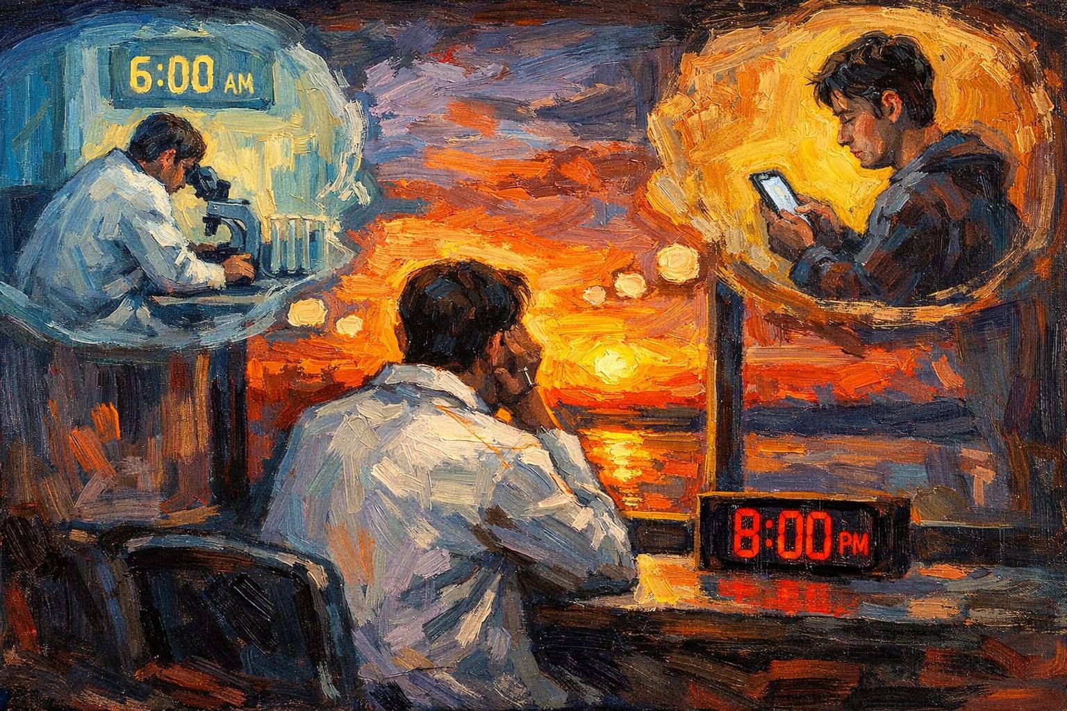 A PhD student considering different things he could've done today