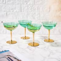 green coupe glasses