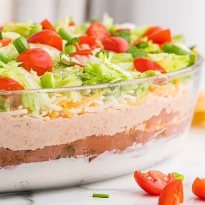 7 layer dip in a glass pan
