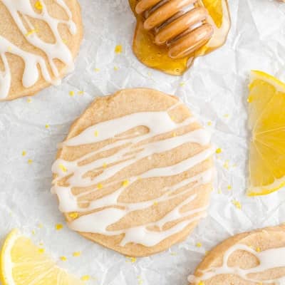 Glazed honey lemon cookies.