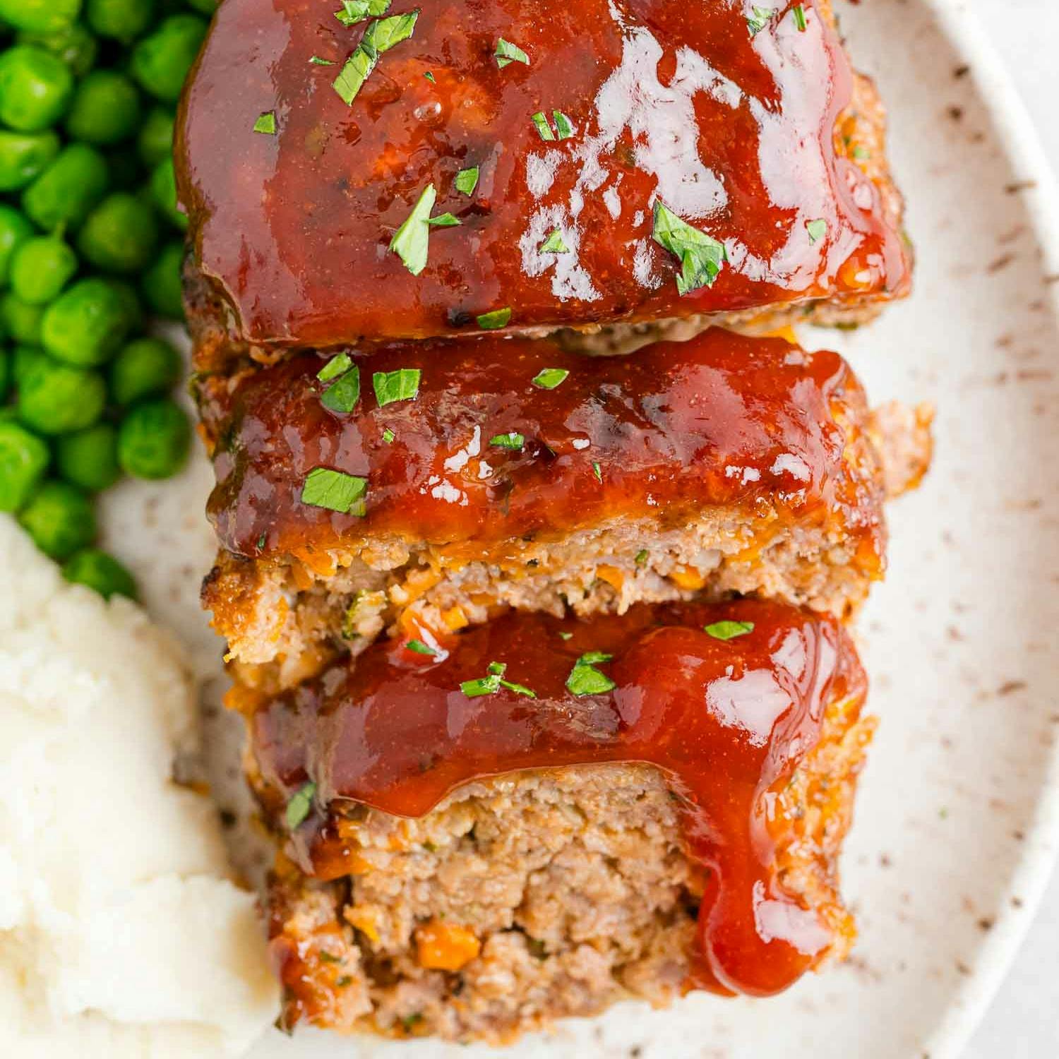 Meatloaf, partially sliced.