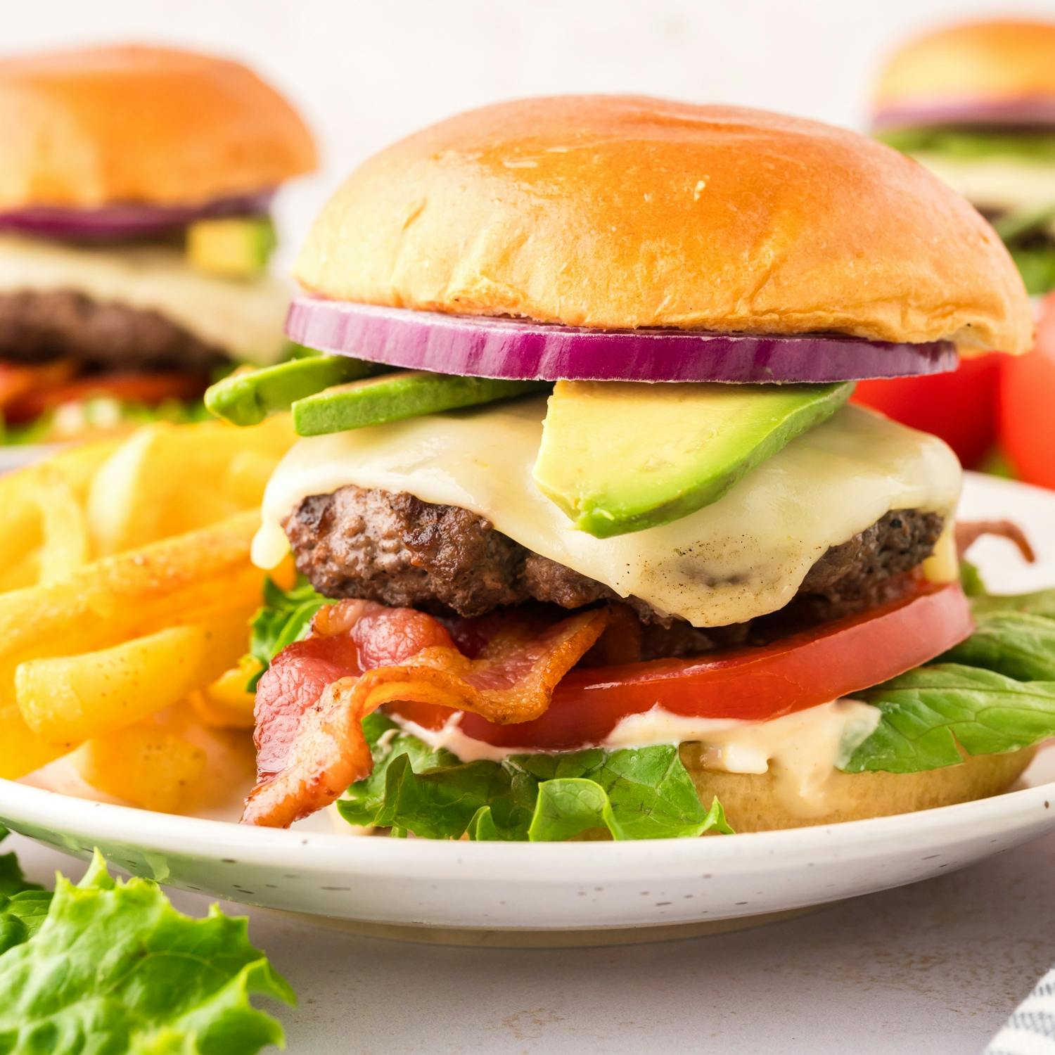 California burger on a bun.