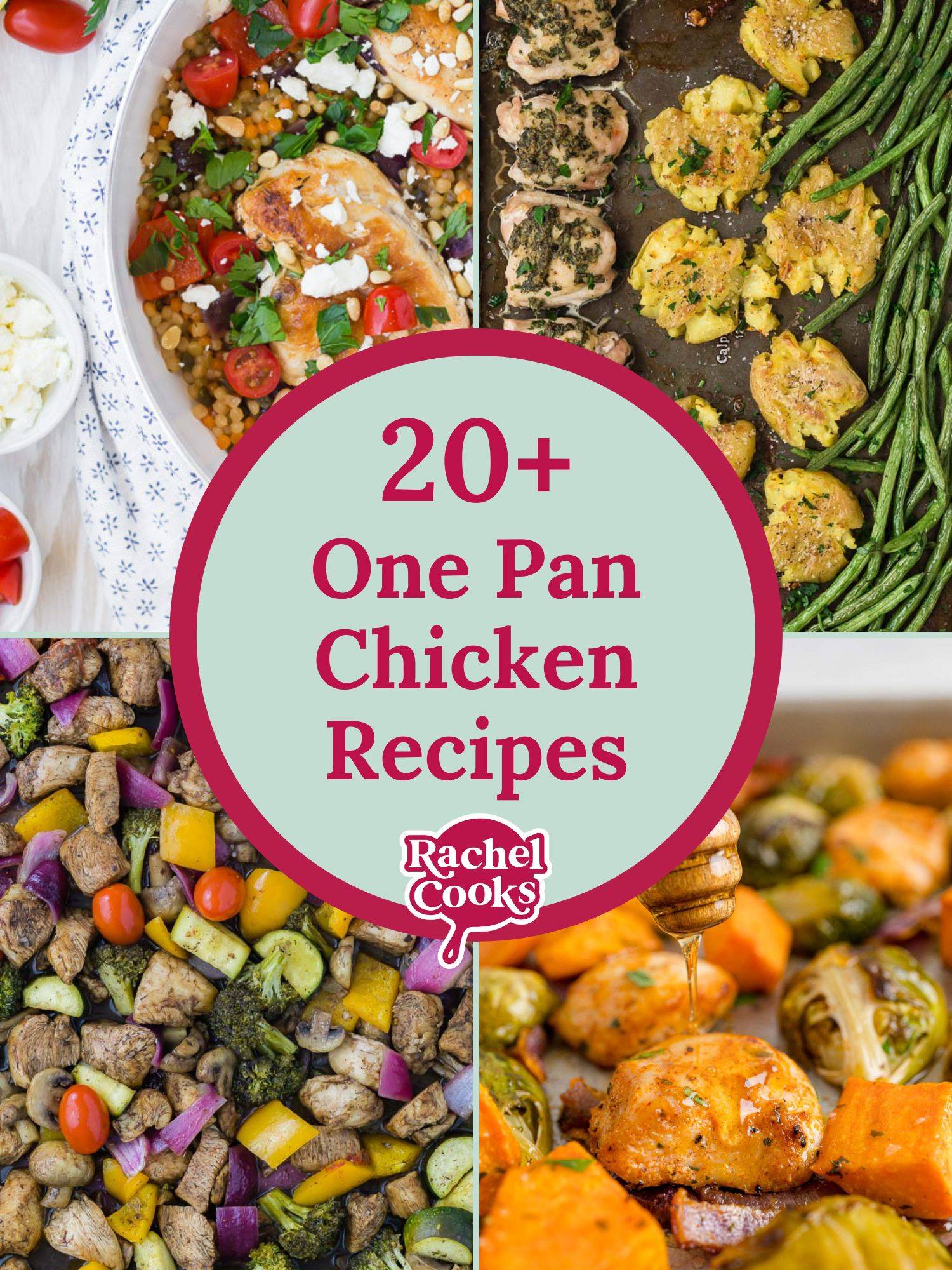 One pan chicken recipes graphic.