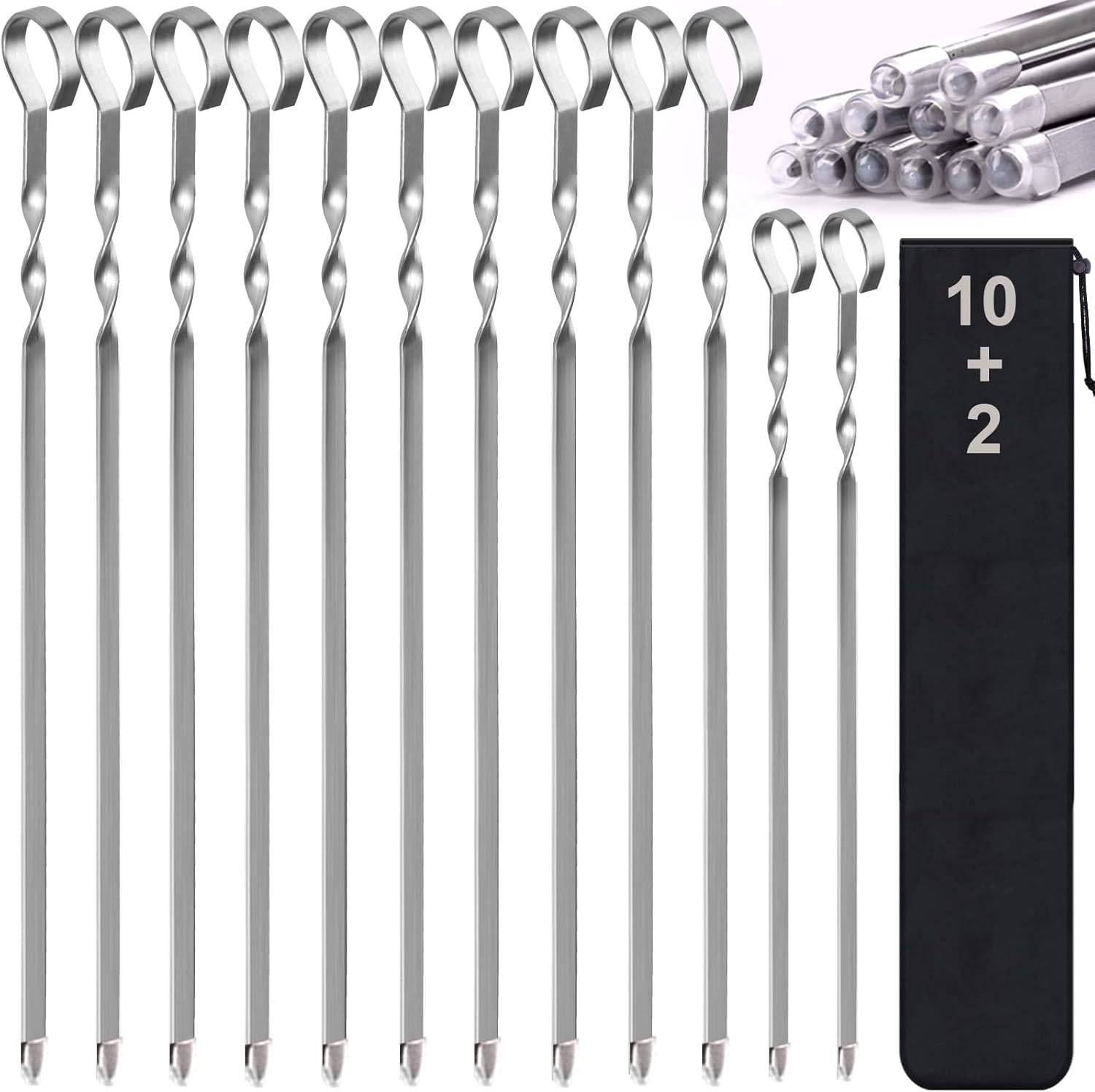 Metal kabob skewers.