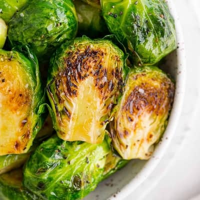 Sautéed Brussels sprouts.