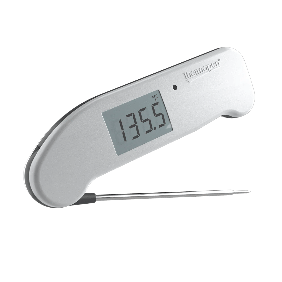 White thermapen, partially open.